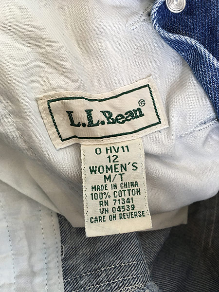 レディース 古着 90s LL Bean ブルー デニム オーバーオール