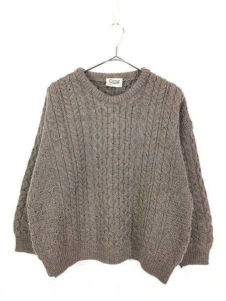 レディース 古着 90s Ireland製 Carraig Donn アラン フィッシャーマン