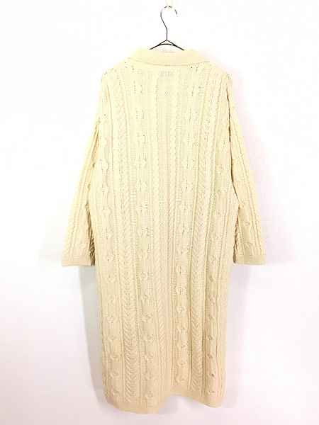 レディース 古着 80s Ireland製 Aran Crafts フィッシャーマン アラン