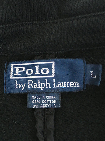 古着 POLO Ralph Lauren 「RL7」 グラフィック スウェット テーラード ジャケット 黒 L 古着【30off】 - 古着 通販  ヴィンテージ　古着屋 Dracaena ドラセナ