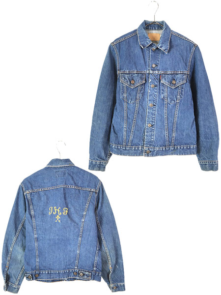 古着 60s USA製 Levi's 70505 「Big E」 ドクロ 刺しゅう インディゴ