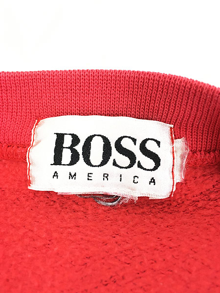 古着 90s BOSS ボス 「BOSS AMERICA」 ロゴ 刺しゅう オールド 