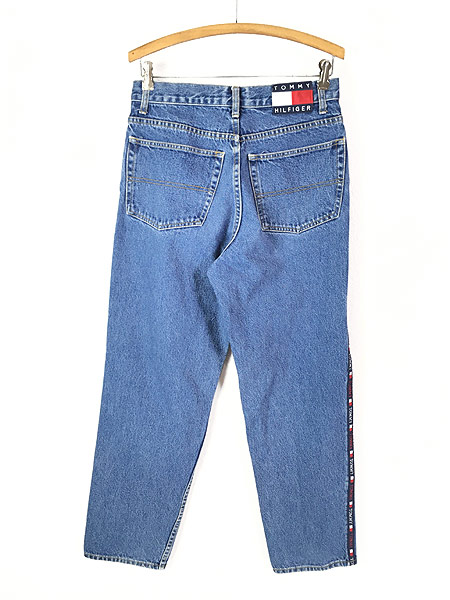 古着 90s TOMMY JEANS トミー サイド テープ デニム パンツ ジーンズ