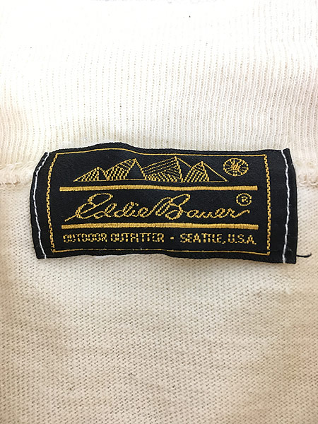 古着 80s USA製 Eddie Bauer 黒タグ モックネック ビッグシルエット 