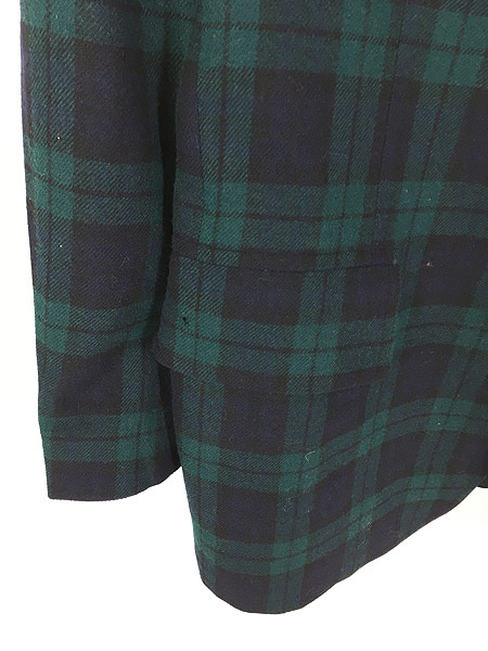 古着 60-70s USA製 Pendleton ブラックウォッチ チェック ウール テーラード ジャケット 40位 古着 - 古着 通販 ヴィンテージ 古着屋 Dracaena ドラセナ