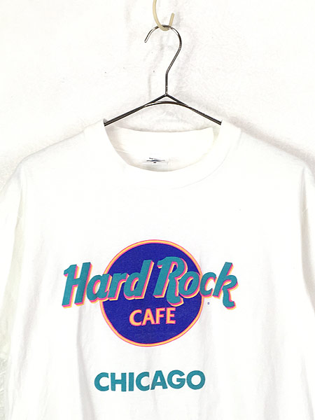 古着 90s USA製 Hard Rock Cafe 「CHICAGO」 BIG ロゴ ハードロック 