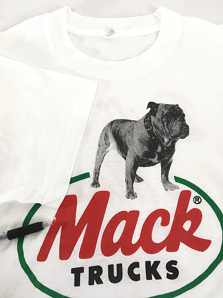 トップス 90s USA製 Mack Tracks ブルドッグ モーター Tシャツ XL