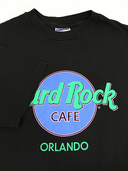古着 90s USA製 Hard Rock Cafe 「ORLANDO」 BIG ロゴ ハードロック T 