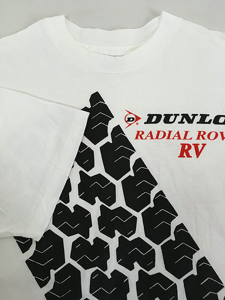 古着 80s USA製 DUNLOP RADIAL ROVER RV タイヤ跡 アート モーター Tシャツ XL 古着② - 古着 通販 ヴィンテージ 古着屋 Dracaena ドラセナ