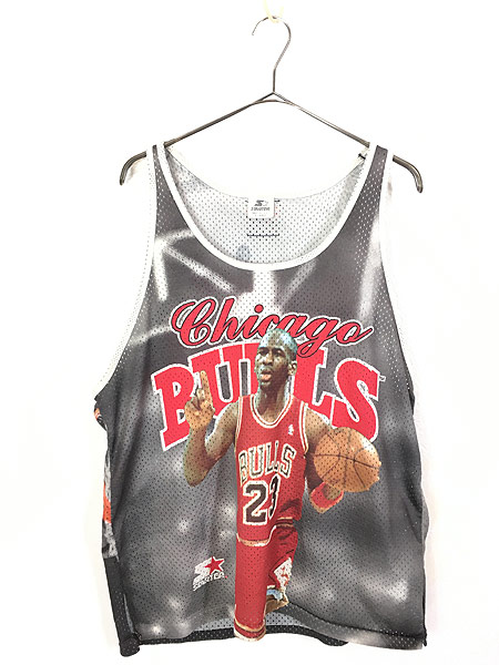 古着 90s USA製 NBA Chicago Bulls No23 「M.JORDAN ジョーダン」 メッシュ タンクトップ XL 古着 - 古着  通販 ヴィンテージ　古着屋 Dracaena ドラセナ