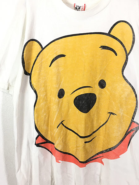 古着 90s USA製 Disney Pooh クマのプーさん BIGプリント Tシャツ XL位 
