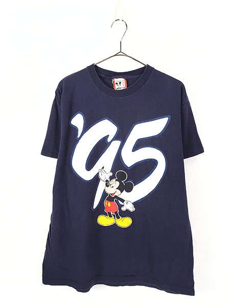 90s ディズニー　赤タグ　定番　tシャツ 古着　ミッキー  wdw Tシャツ/カットソー(半袖/袖なし) 最高級の品質