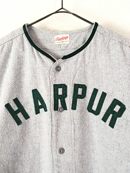 古着 60s Rawlings Harpur ナンバリング ヴィンテージ ベースボール シャツ 42 古着 古着 通販 ヴィンテージ古着屋のドラセナ