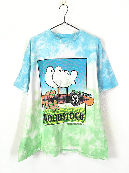 古着 90s Usa製 Woodstock 94 豪華 ミュージック ロック フェス タイダイ Tシャツ Xl 古着 古着 通販 ヴィンテージ古着屋のドラセナ