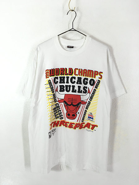 古着 90s USA製 NBA Chicago Bulls 「1993 WORLD CHAMPS」 ブルズ Tシャツ XL 古着 - 古着 通販  ヴィンテージ　古着屋 Dracaena ドラセナ
