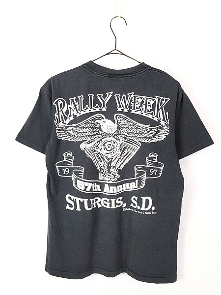 古着 90s USA製 STURGIS 「RALLY WEEK 97」 バイク モーター Tシャツ 