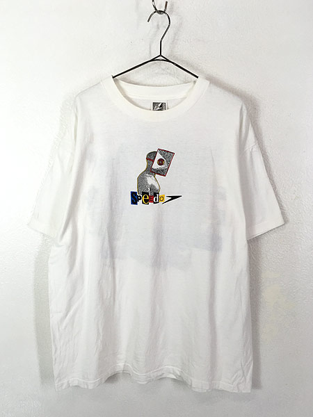 古着 90s USA製 SPEEDO アート グラフィック Tシャツ XL 古着【30off 