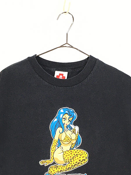 古着 00s USA製 HOOK-UPS フック アップス アニメ スケート Tシャツ XL