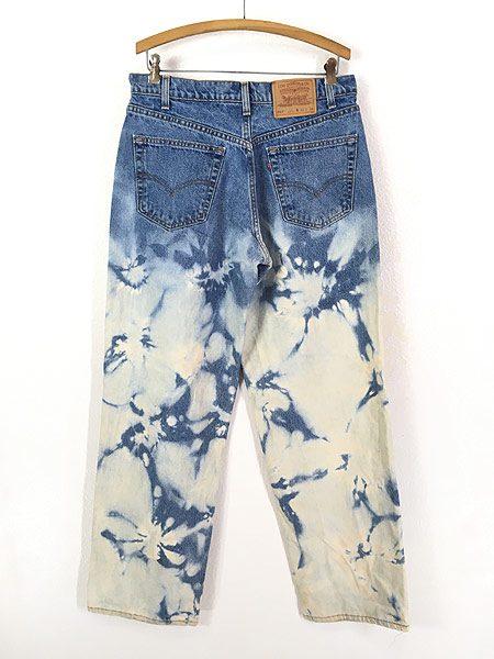 古着 90s USA製 Levi's 567 「Extra Wide」 ブリーチ デニム ワイド 