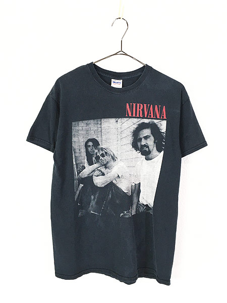 古着 NIRVANA ニルヴァーナ プリント長袖Tシャツ ロンT ブラック 黒