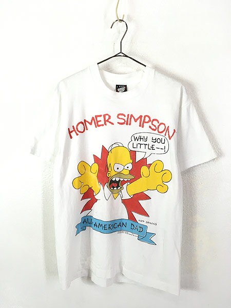 古着 90s USA製 The Simpsons シンプソンズ HOMER ホーマー Tシャツ L ...