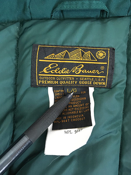 古着80-90s Eddie Bauer グースダウンジャケット 黒タグ ブルゾン型