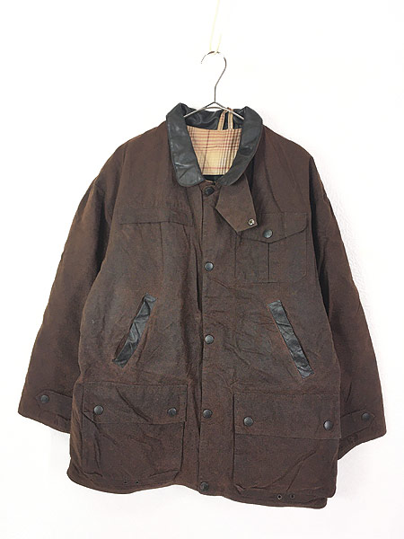 古着 英国 Barbour 「Bushman」 本革 レザー パーツ パデット オイルド ワックス ジャケット M 古着【30off】 - 古着 通販  ヴィンテージ　古着屋 Dracaena ドラセナ