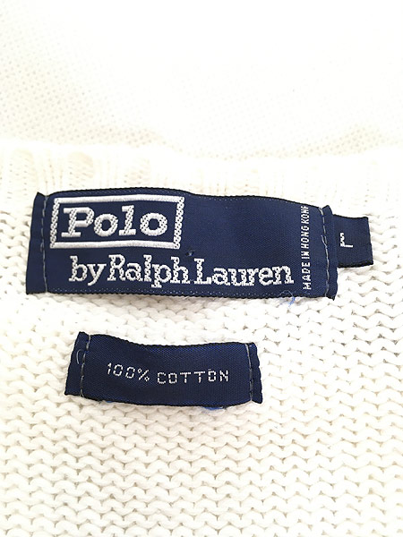古着 Polo Ralph Lauren ワンポイント 刺しゅう コットン ニット ...
