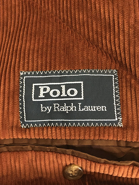 古着 Italy製 Polo Ralph Lauren 太畝 コーデュロイ テーラード