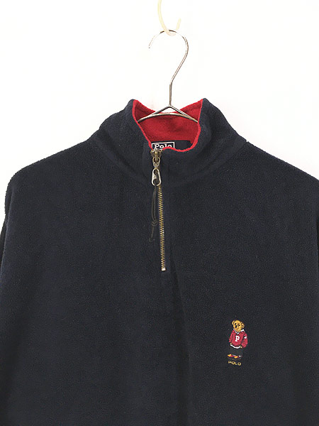 古着 90s Polo Ralph Lauren 「POLO BEAR」 ポロベア ハーフジップ