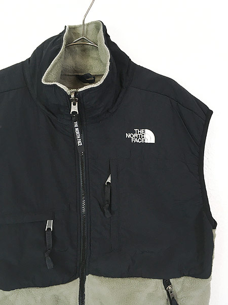 古着 TNF The North Face ナイロン 切替 デナリ フリース ベスト 黒