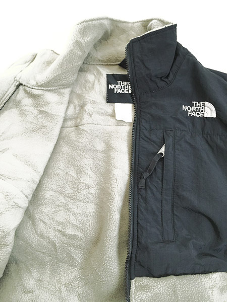 古着 TNF The North Face ナイロン 切替 デナリ フリース ベスト 黒