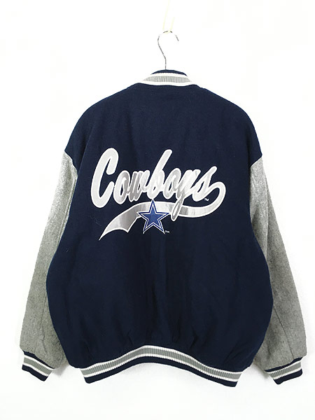 古着 90s LOGO7 NFL Dallas Cowboys 両面 パッチ ウール スタジャン