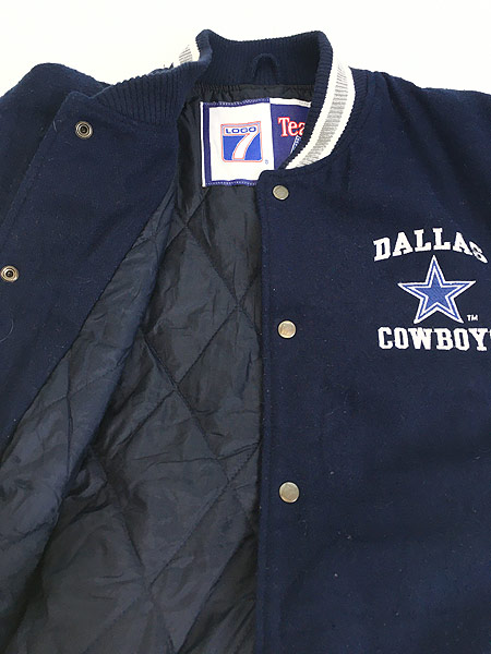 古着 90s LOGO7 NFL Dallas Cowboys 両面 パッチ ウール スタジャン ブルゾン L 古着 - 古着 通販 ヴィンテージ　 古着屋 Dracaena ドラセナ