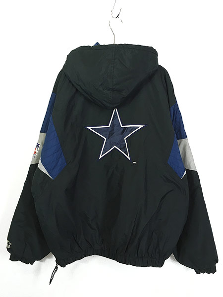 古着 90s STARTER製 NFL Dallas Cowboys パデット フーデッド ナイロン