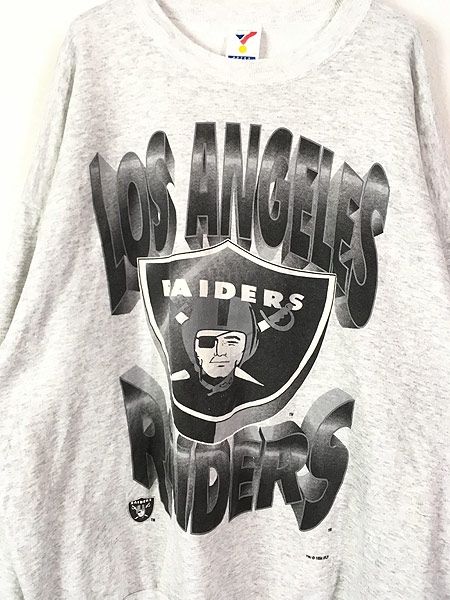 古着 90s USA製 NFL RAIDERS レイダース BIG プリント スウェット 