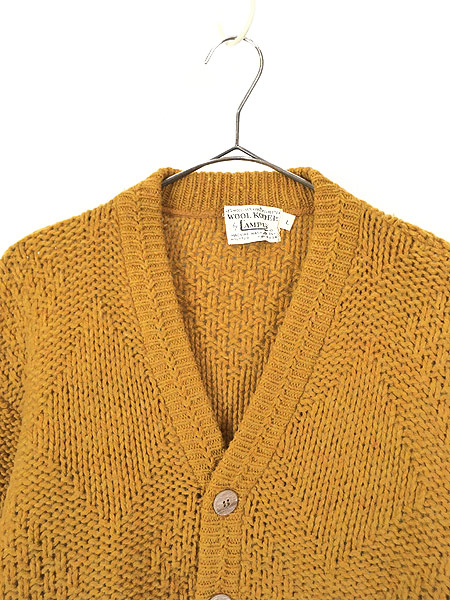 古着 60s USA製 Wool Kodel by Campus ダイヤ編み ローゲージ ウール