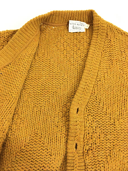 古着 60s USA製 Wool Kodel by Campus ダイヤ編み ローゲージ ウール