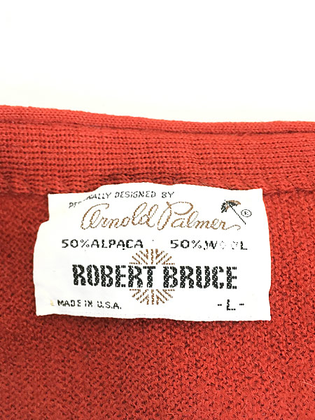 古着 70s USA製 Arnold Palmer Robert Bruce ソリッド アルパカ ウール