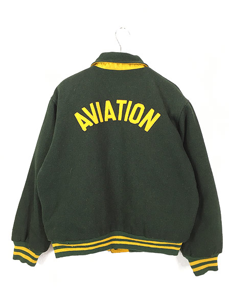 古着 60-70s HEWITT MFG 「AVIATION」 ウール × サテン リバーシブル