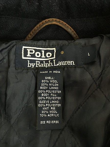 古着 Polo Ralph Lauren 中綿 キルティング ウール ワーク ジャケット