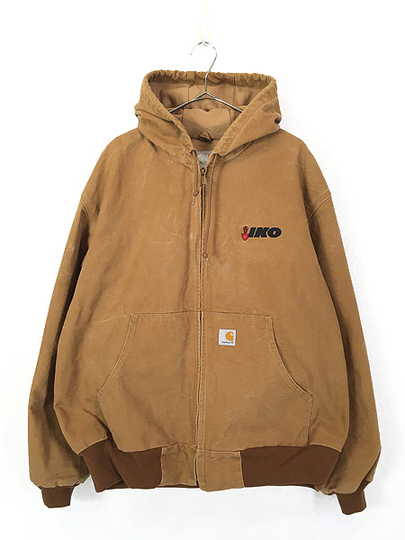 古着 90s USA製 Carhartt 「IKO」 裏地 メッシュ ブラック ダック