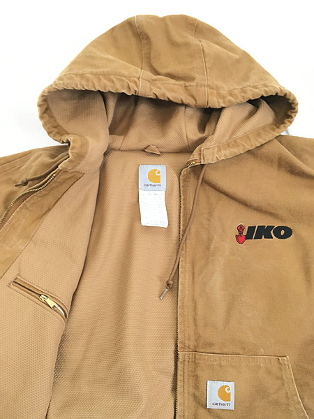 古着 90s USA製 Carhartt 「IKO」 裏地 メッシュ ブラック ダック