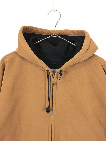 古着 90s Carhartt 裏地 メッシュ ヘビー スウェット ジップ パーカー