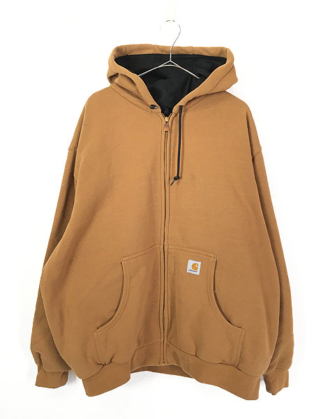 古着 90s Carhartt 裏地 メッシュ ヘビー スウェット ジップ パーカー