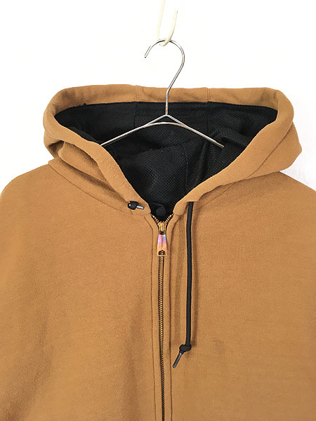 古着 90s Carhartt 裏地 メッシュ ヘビー スウェット ジップ パーカー