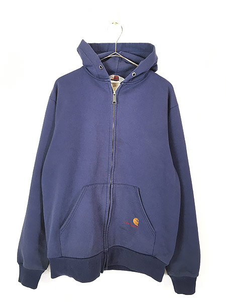 80s carhartt カーハート 裏サーマルZIPパーカー - パーカー