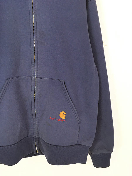 古着 80s Carhartt 裏地 サーマル オールド スウェット ジップ