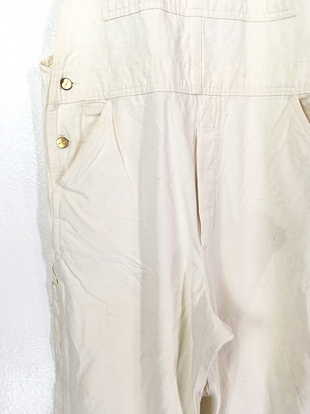 古着 80s Carhartt 山ポケ ホワイト コットン ツイル ワーク