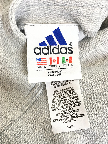 古着 90s adidas ナイロン×サーマル リバーシブル ハーフジップ